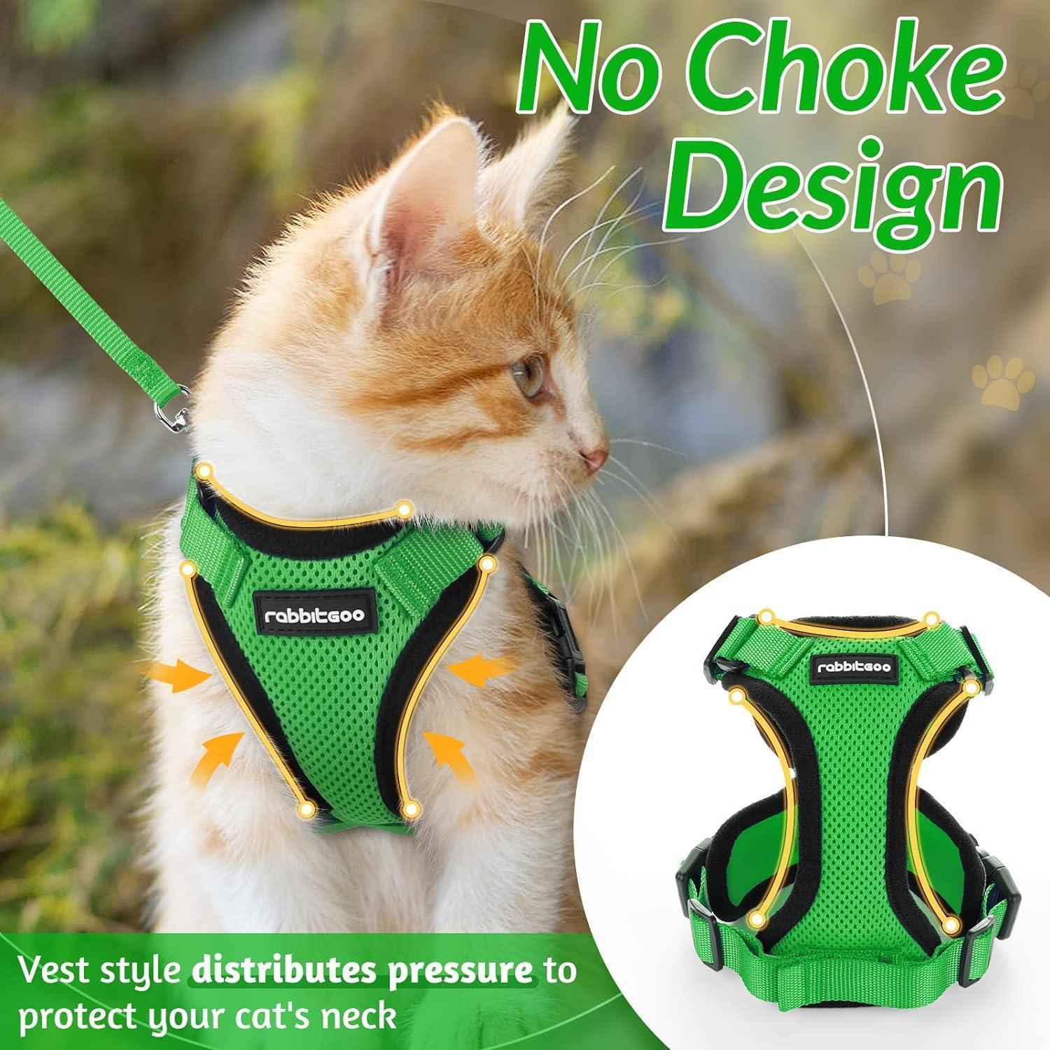 Rabbitgoo Adjustable Cat Harness and Leash Set