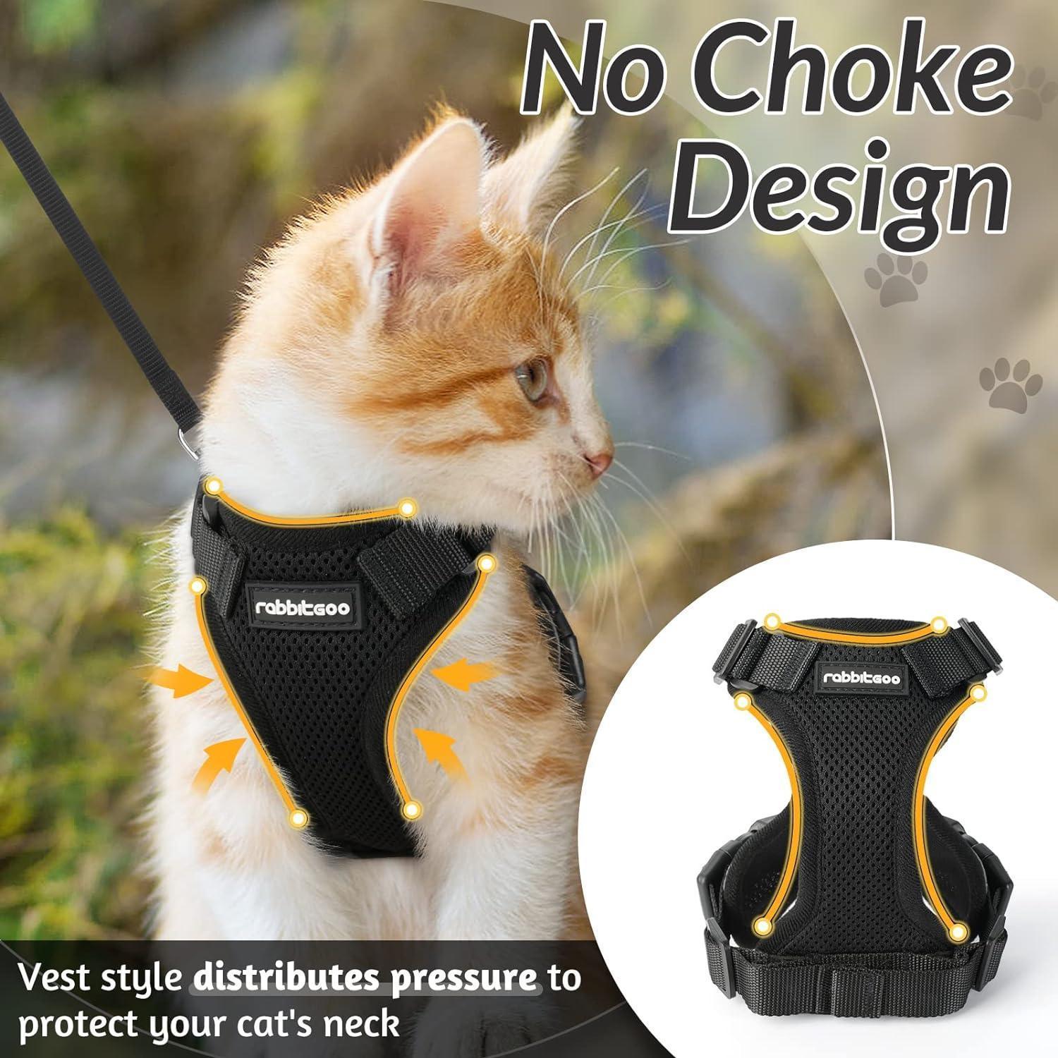 Rabbitgoo Adjustable Cat Harness and Leash Set