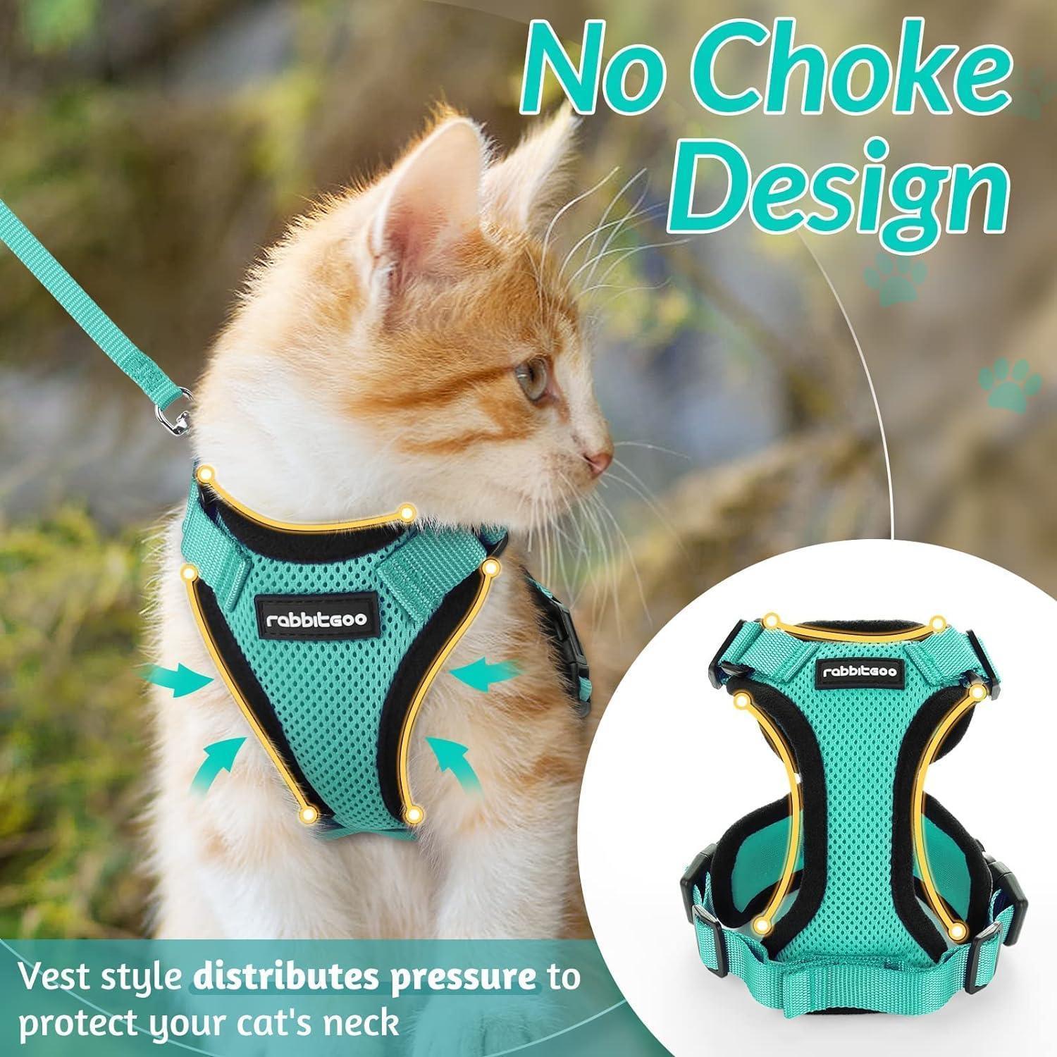 Rabbitgoo Adjustable Cat Harness and Leash Set
