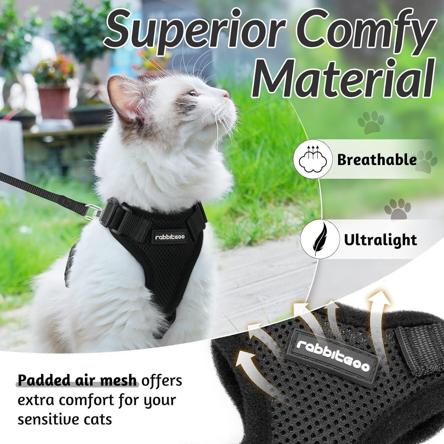 Rabbitgoo Adjustable Cat Harness and Leash Set