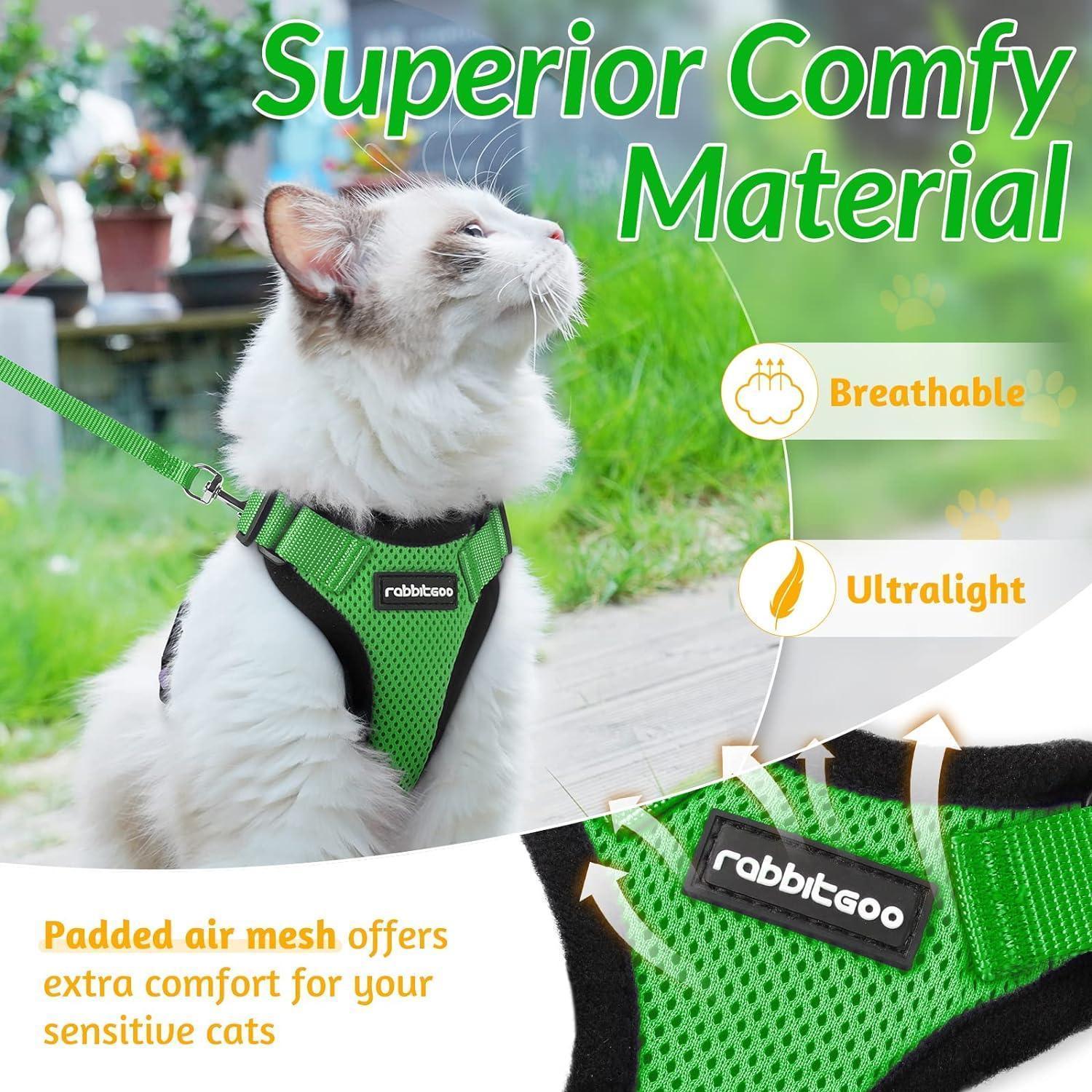 Rabbitgoo Adjustable Cat Harness and Leash Set