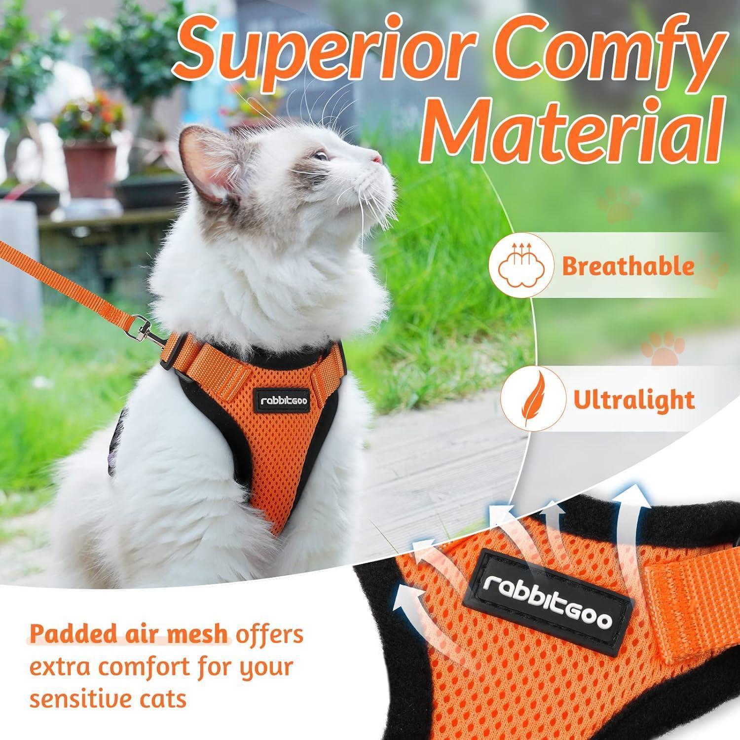Rabbitgoo Adjustable Cat Harness and Leash Set