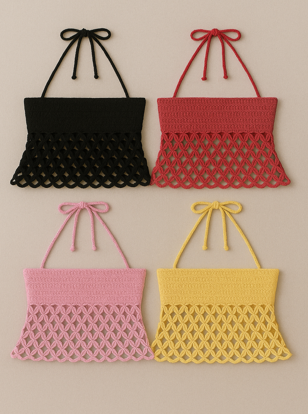 Crochet Boho Halter Top šø