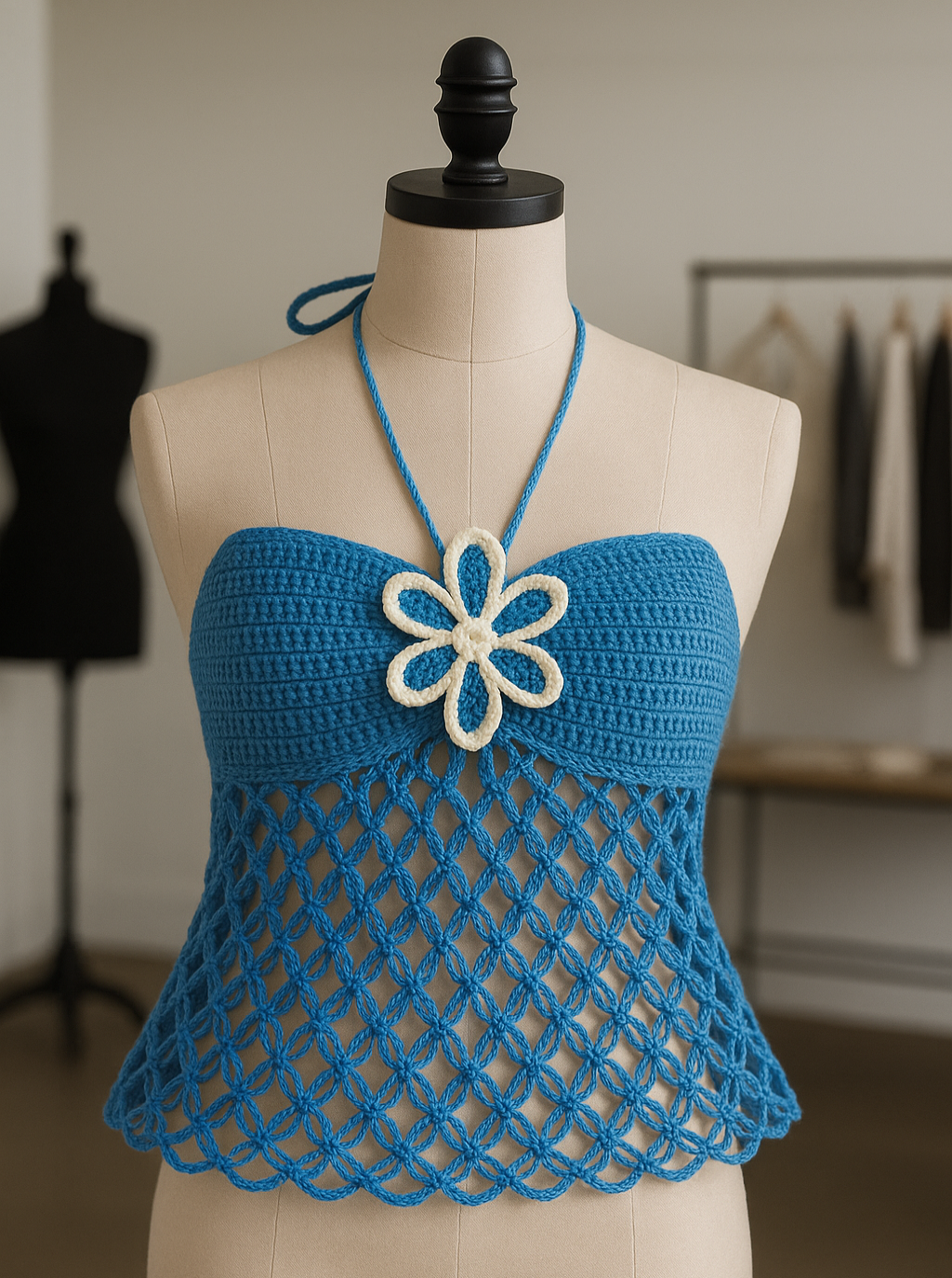 Crochet Boho Halter Top 🌸