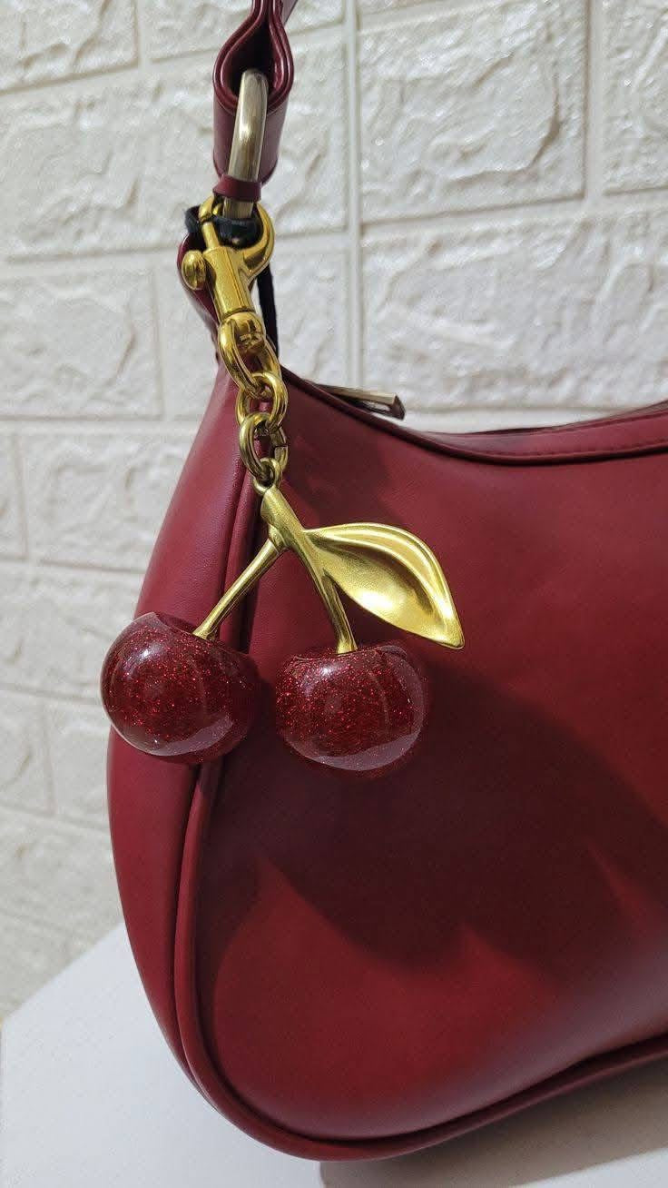 Cherry Earrings and Cherry Charm