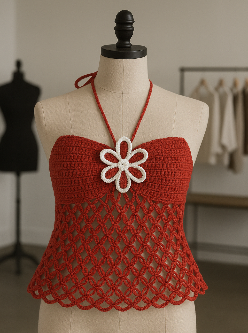 Crochet Boho Halter Top 🌸