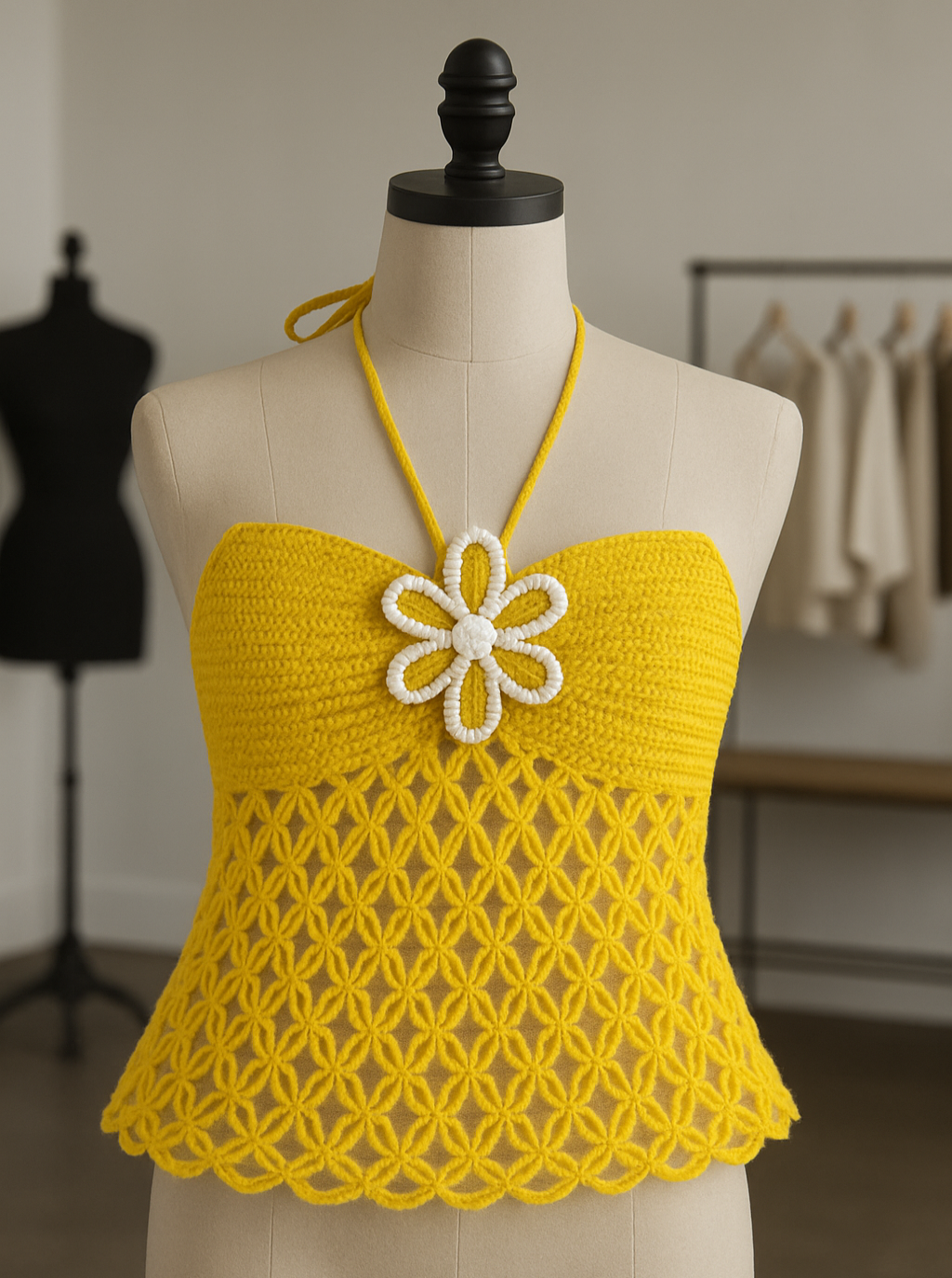 Crochet Boho Halter Top 🌸